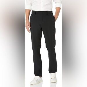Perry Ellis Slim Fit stretch Motion Tech Performance Pants-Black-Men 36W x 30L